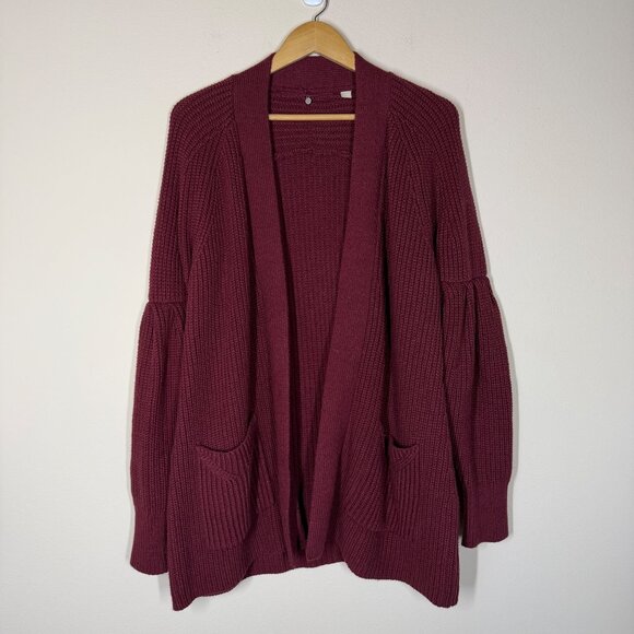 Anthropologie Knitted & Knotted Posie Cardigan Womens Size M Heavy Cabin Wool - Picture 3 of 10